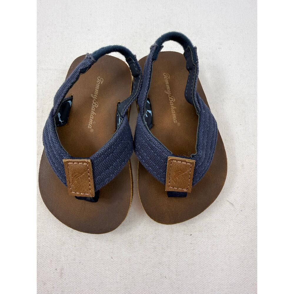 Tommy‎ Bahama Blue Slingback Flip Flop Sandals Toddler Est Size 3–4 Baby Beach